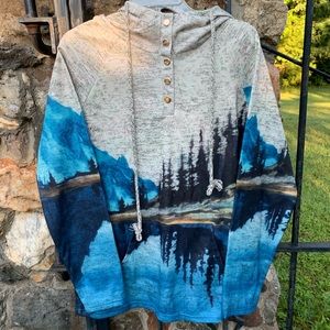 MISSLOOK Scenic Pullover Shirt, sz. L